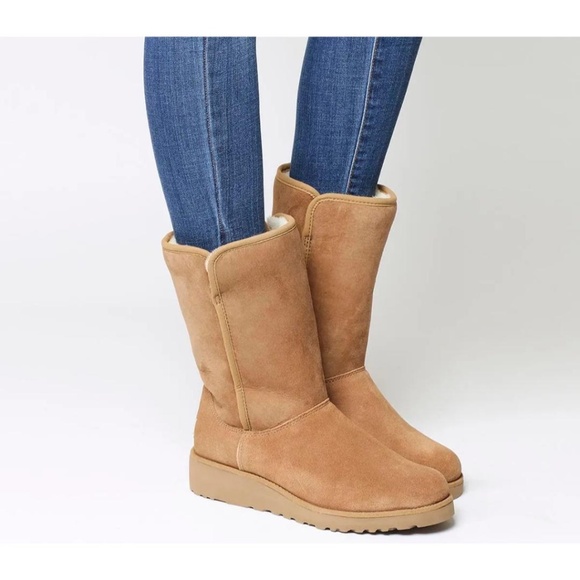 UGG Amie Shearling Wedge Boots - Picture 1 of 8